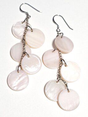 925 silver lake shell  earrings